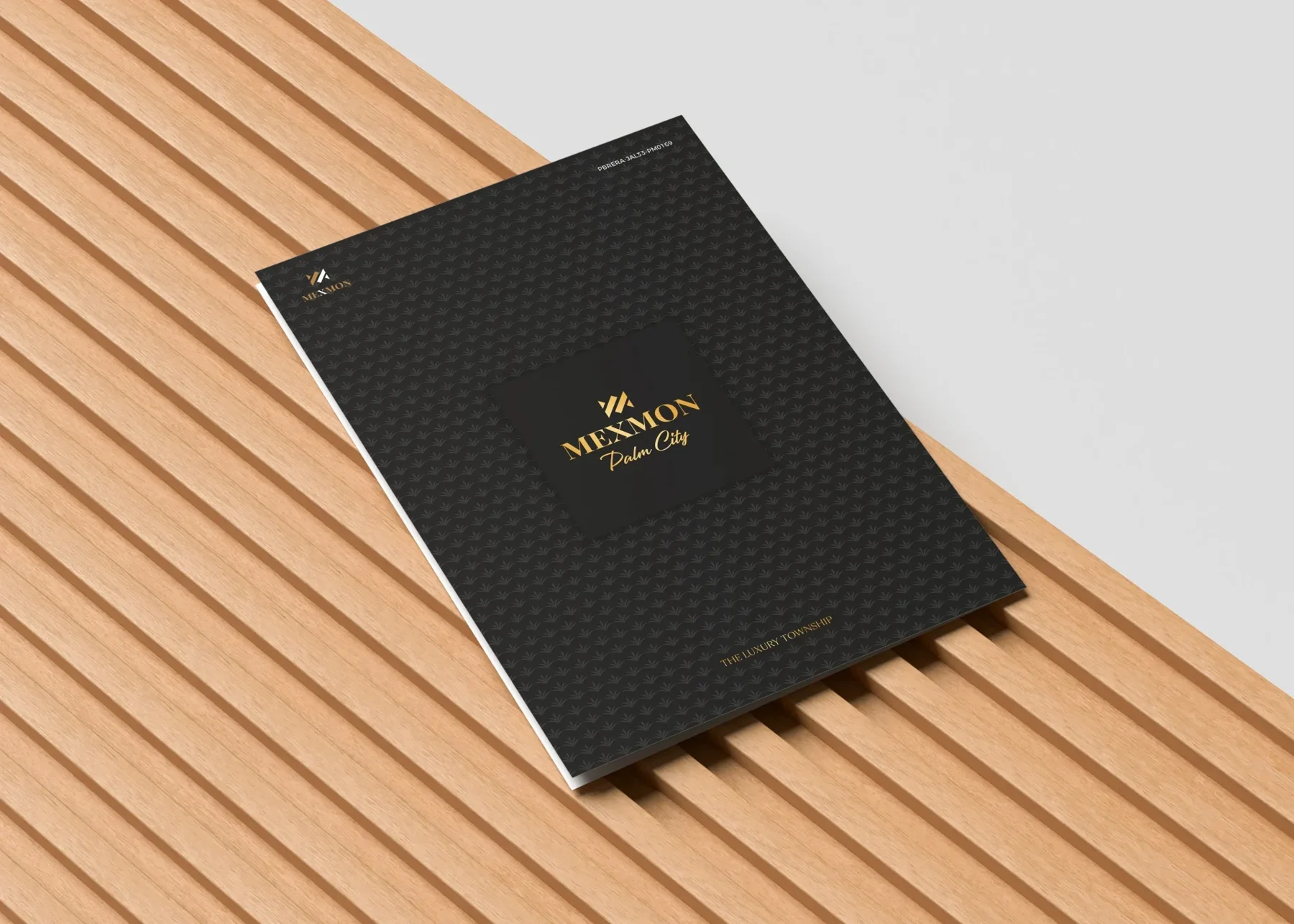 Luxury brochure cover design for Mexmon Palm City township